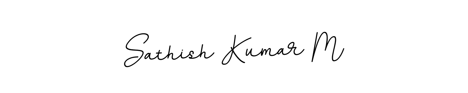 Design your own signature with our free online signature maker. With this signature software, you can create a handwritten (BallpointsItalic-DORy9) signature for name Sathish Kumar M. Sathish Kumar M signature style 11 images and pictures png