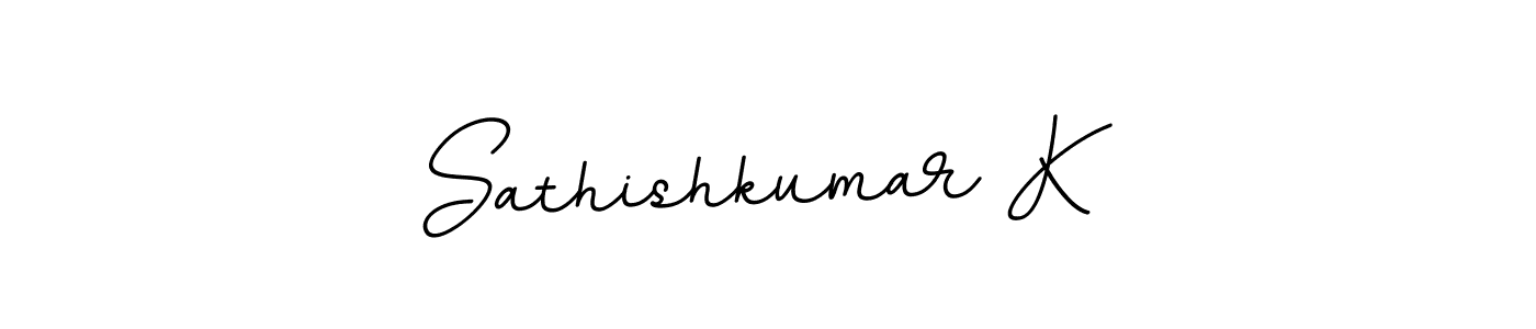 How to make Sathishkumar K name signature. Use BallpointsItalic-DORy9 style for creating short signs online. This is the latest handwritten sign. Sathishkumar K signature style 11 images and pictures png