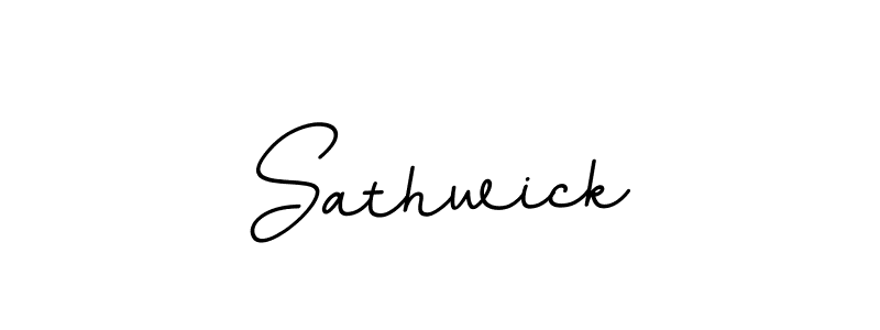 How to make Sathwick name signature. Use BallpointsItalic-DORy9 style for creating short signs online. This is the latest handwritten sign. Sathwick signature style 11 images and pictures png