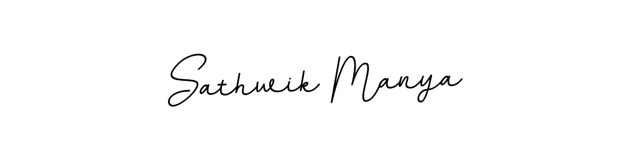 BallpointsItalic-DORy9 is a professional signature style that is perfect for those who want to add a touch of class to their signature. It is also a great choice for those who want to make their signature more unique. Get Sathwik Manya name to fancy signature for free. Sathwik Manya signature style 11 images and pictures png