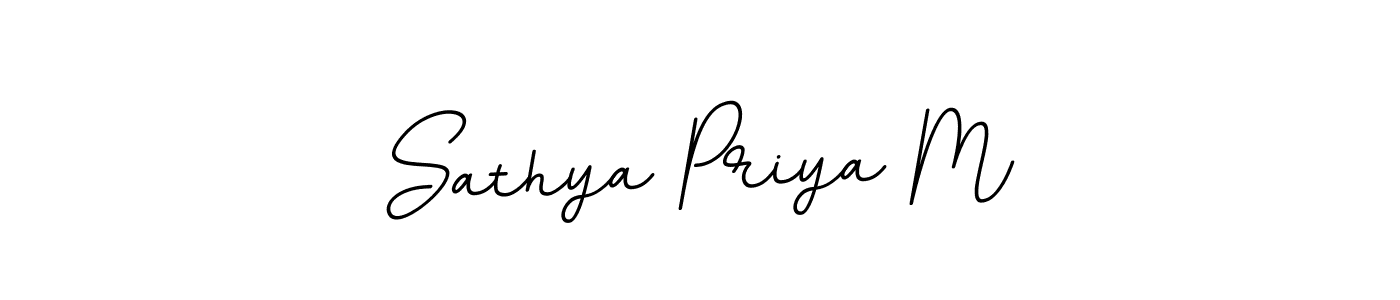 Design your own signature with our free online signature maker. With this signature software, you can create a handwritten (BallpointsItalic-DORy9) signature for name Sathya Priya M. Sathya Priya M signature style 11 images and pictures png