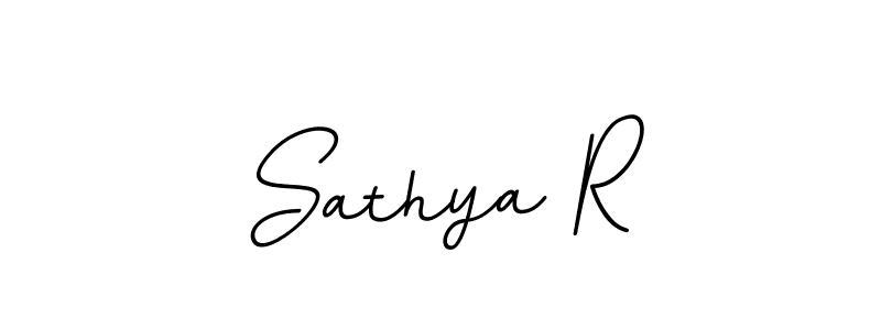 Make a beautiful signature design for name Sathya R. With this signature (BallpointsItalic-DORy9) style, you can create a handwritten signature for free. Sathya R signature style 11 images and pictures png