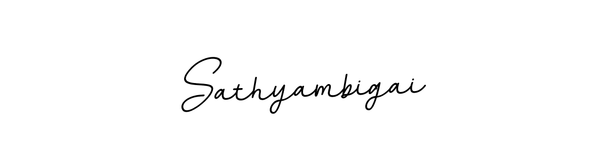 You should practise on your own different ways (BallpointsItalic-DORy9) to write your name (Sathyambigai) in signature. don't let someone else do it for you. Sathyambigai signature style 11 images and pictures png