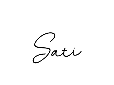 Use a signature maker to create a handwritten signature online. With this signature software, you can design (BallpointsItalic-DORy9) your own signature for name Sati. Sati signature style 11 images and pictures png