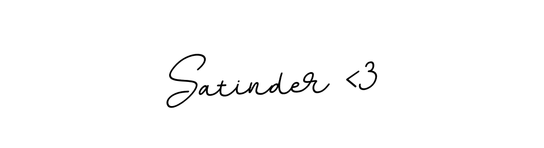 Use a signature maker to create a handwritten signature online. With this signature software, you can design (BallpointsItalic-DORy9) your own signature for name Satinder <3. Satinder <3 signature style 11 images and pictures png