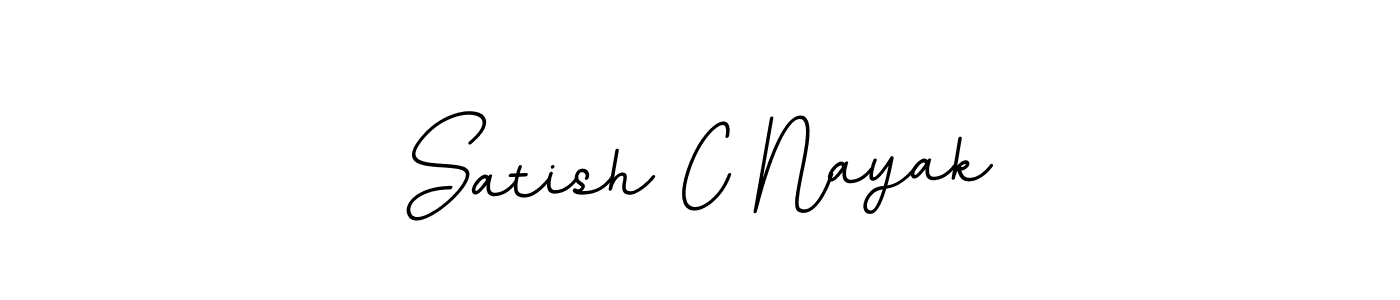 Use a signature maker to create a handwritten signature online. With this signature software, you can design (BallpointsItalic-DORy9) your own signature for name Satish C Nayak. Satish C Nayak signature style 11 images and pictures png