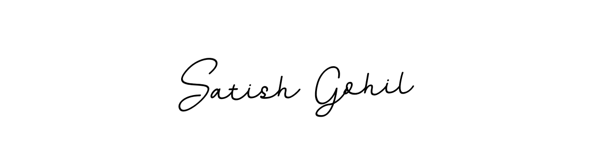 Design your own signature with our free online signature maker. With this signature software, you can create a handwritten (BallpointsItalic-DORy9) signature for name Satish Gohil. Satish Gohil signature style 11 images and pictures png