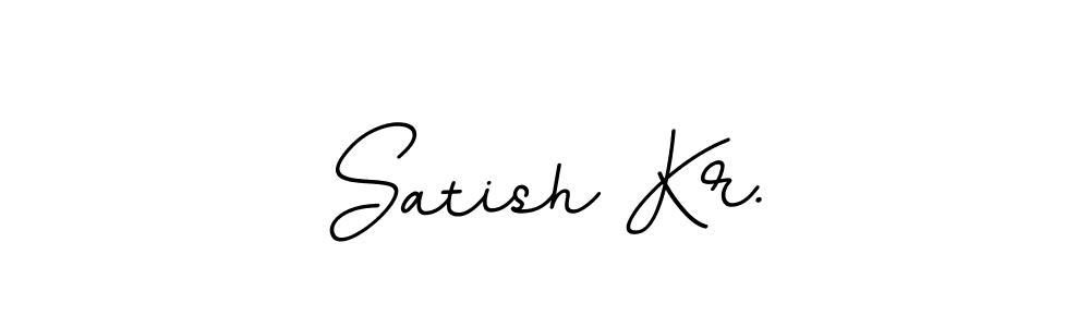 Make a beautiful signature design for name Satish Kr.. With this signature (BallpointsItalic-DORy9) style, you can create a handwritten signature for free. Satish Kr. signature style 11 images and pictures png