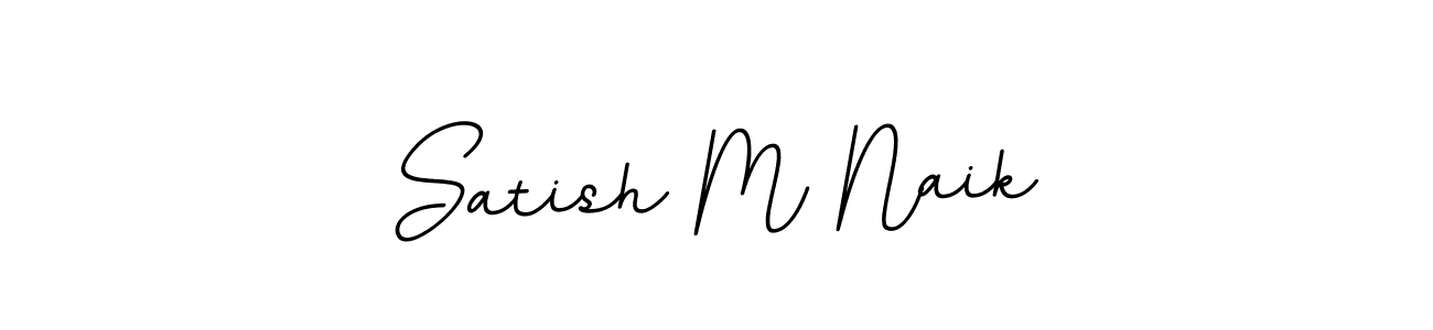 Use a signature maker to create a handwritten signature online. With this signature software, you can design (BallpointsItalic-DORy9) your own signature for name Satish M Naik. Satish M Naik signature style 11 images and pictures png