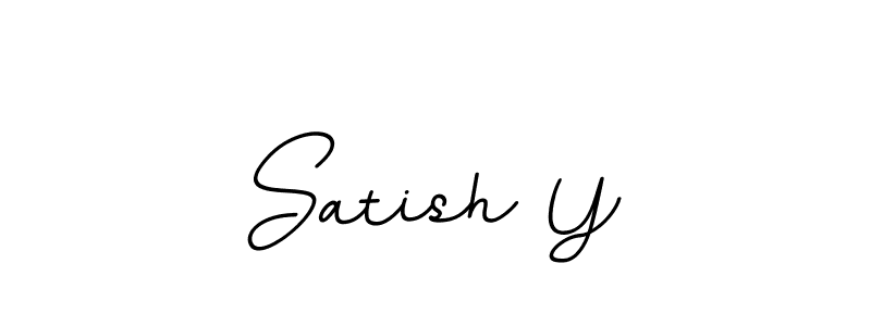 Use a signature maker to create a handwritten signature online. With this signature software, you can design (BallpointsItalic-DORy9) your own signature for name Satish Y. Satish Y signature style 11 images and pictures png