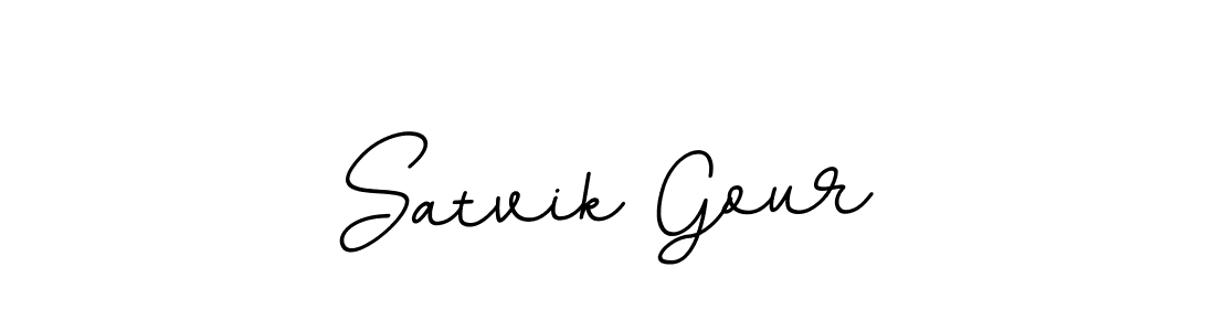 Create a beautiful signature design for name Satvik Gour. With this signature (BallpointsItalic-DORy9) fonts, you can make a handwritten signature for free. Satvik Gour signature style 11 images and pictures png