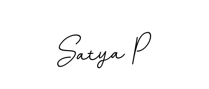 The best way (BallpointsItalic-DORy9) to make a short signature is to pick only two or three words in your name. The name Satya P include a total of six letters. For converting this name. Satya P signature style 11 images and pictures png