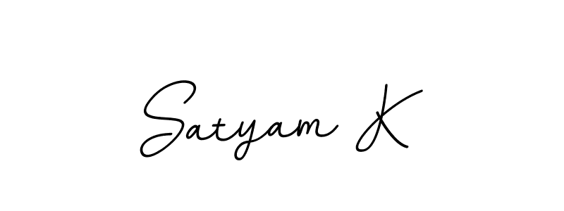 Satyam K stylish signature style. Best Handwritten Sign (BallpointsItalic-DORy9) for my name. Handwritten Signature Collection Ideas for my name Satyam K. Satyam K signature style 11 images and pictures png