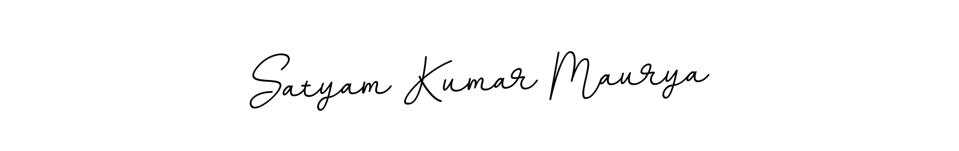 Make a beautiful signature design for name Satyam Kumar Maurya. With this signature (BallpointsItalic-DORy9) style, you can create a handwritten signature for free. Satyam Kumar Maurya signature style 11 images and pictures png