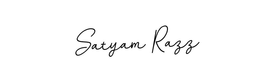 How to make Satyam Razz name signature. Use BallpointsItalic-DORy9 style for creating short signs online. This is the latest handwritten sign. Satyam Razz signature style 11 images and pictures png