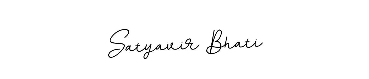 Create a beautiful signature design for name Satyavir Bhati. With this signature (BallpointsItalic-DORy9) fonts, you can make a handwritten signature for free. Satyavir Bhati signature style 11 images and pictures png