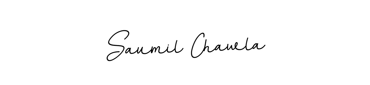 Make a beautiful signature design for name Saumil Chawla. With this signature (BallpointsItalic-DORy9) style, you can create a handwritten signature for free. Saumil Chawla signature style 11 images and pictures png