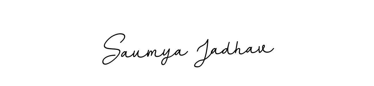 You should practise on your own different ways (BallpointsItalic-DORy9) to write your name (Saumya Jadhav) in signature. don't let someone else do it for you. Saumya Jadhav signature style 11 images and pictures png