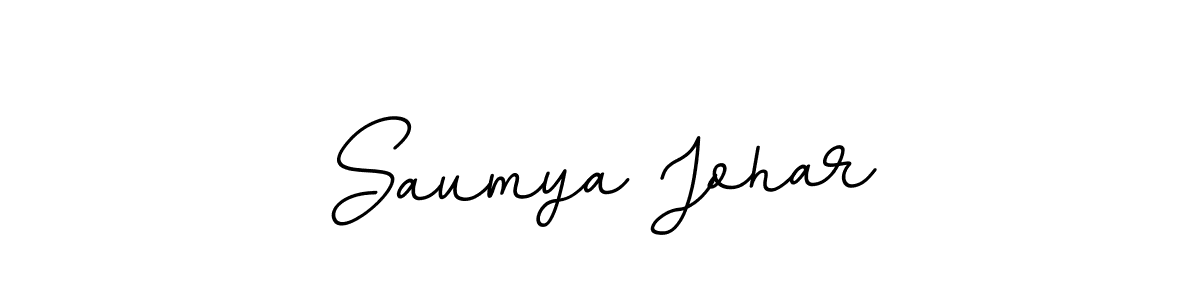 Make a beautiful signature design for name Saumya Johar. With this signature (BallpointsItalic-DORy9) style, you can create a handwritten signature for free. Saumya Johar signature style 11 images and pictures png