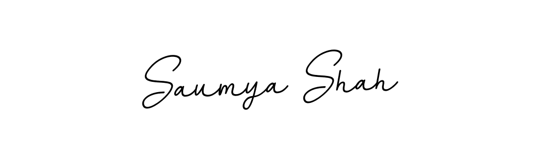 Create a beautiful signature design for name Saumya Shah. With this signature (BallpointsItalic-DORy9) fonts, you can make a handwritten signature for free. Saumya Shah signature style 11 images and pictures png