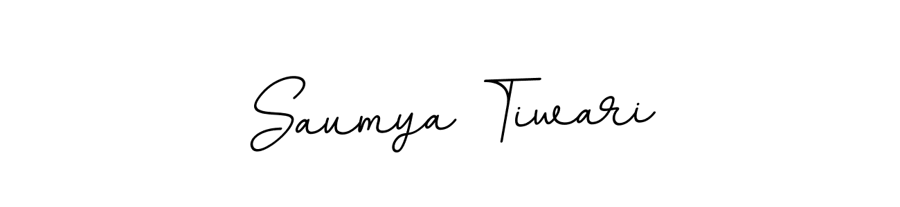 How to make Saumya Tiwari name signature. Use BallpointsItalic-DORy9 style for creating short signs online. This is the latest handwritten sign. Saumya Tiwari signature style 11 images and pictures png