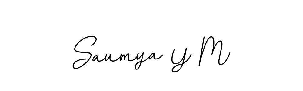 if you are searching for the best signature style for your name Saumya Y M. so please give up your signature search. here we have designed multiple signature styles  using BallpointsItalic-DORy9. Saumya Y M signature style 11 images and pictures png