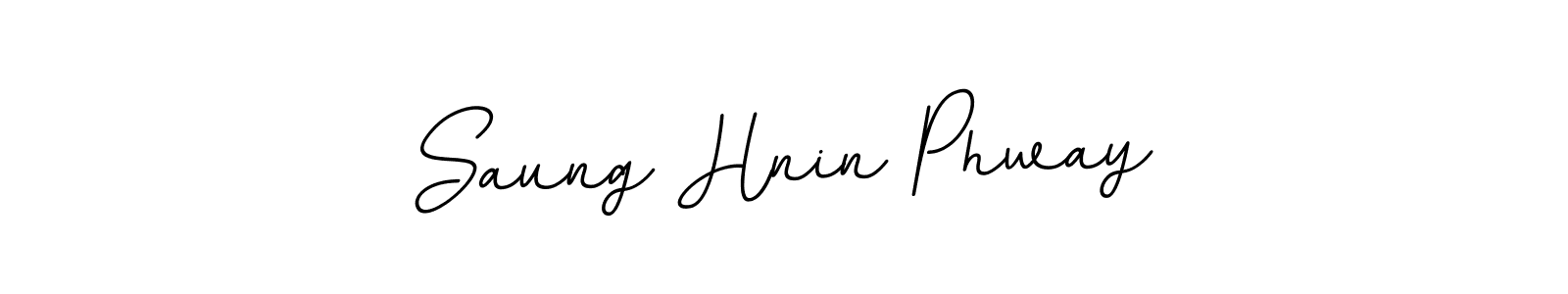 How to make Saung Hnin Phway name signature. Use BallpointsItalic-DORy9 style for creating short signs online. This is the latest handwritten sign. Saung Hnin Phway signature style 11 images and pictures png