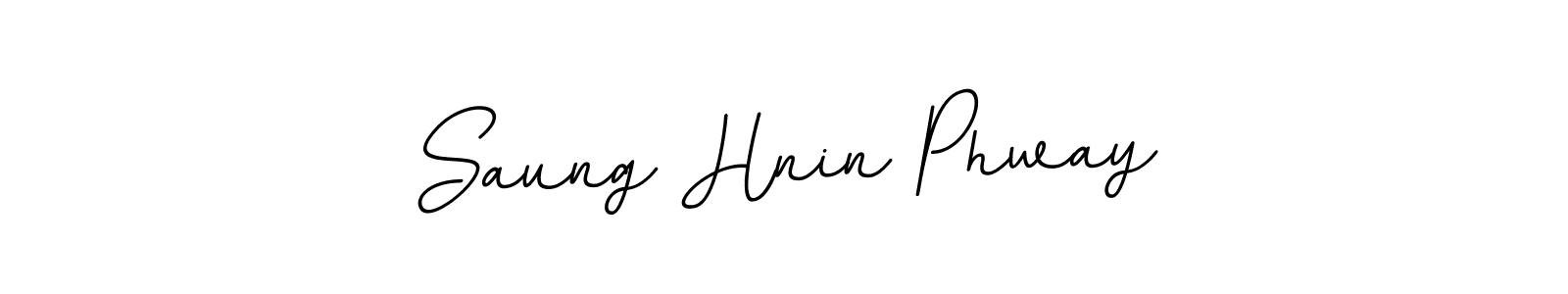 How to make Saung Hnin Phway name signature. Use BallpointsItalic-DORy9 style for creating short signs online. This is the latest handwritten sign. Saung Hnin Phway signature style 11 images and pictures png