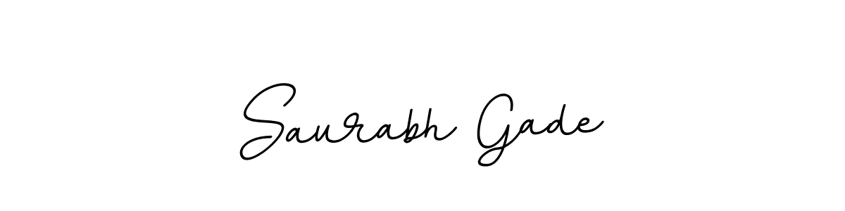 Saurabh Gade stylish signature style. Best Handwritten Sign (BallpointsItalic-DORy9) for my name. Handwritten Signature Collection Ideas for my name Saurabh Gade. Saurabh Gade signature style 11 images and pictures png