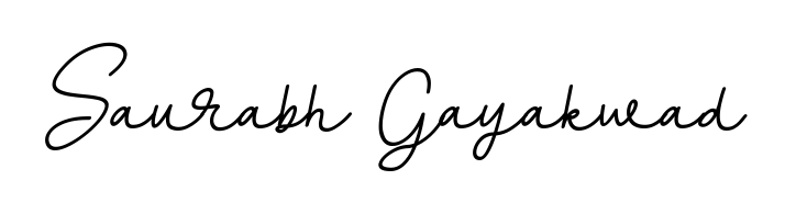 Master the art of signing with Saurabh Gayakwad written in fluent BallpointsItalic-DORy9 script. A great template to practice and refine your handwriting. Saurabh Gayakwad signature style 11 images and pictures png