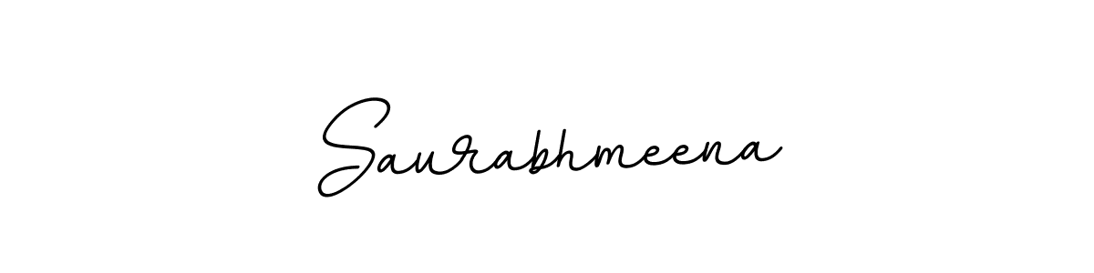 How to make Saurabhmeena name signature. Use BallpointsItalic-DORy9 style for creating short signs online. This is the latest handwritten sign. Saurabhmeena signature style 11 images and pictures png