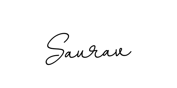 Use a signature maker to create a handwritten signature online. With this signature software, you can design (BallpointsItalic-DORy9) your own signature for name Saurav. Saurav signature style 11 images and pictures png