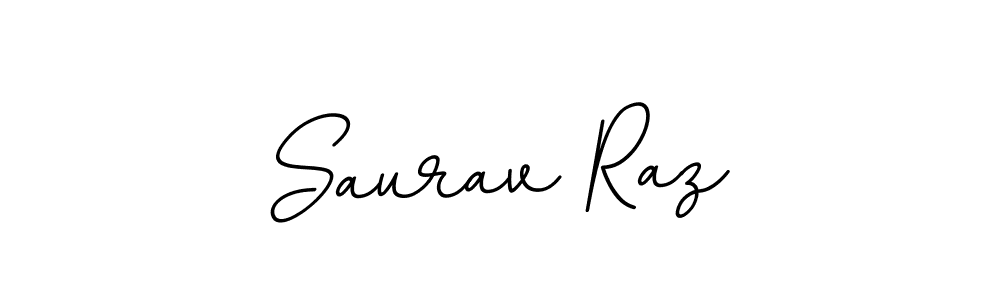 How to make Saurav Raz name signature. Use BallpointsItalic-DORy9 style for creating short signs online. This is the latest handwritten sign. Saurav Raz signature style 11 images and pictures png