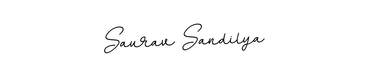 Use a signature maker to create a handwritten signature online. With this signature software, you can design (BallpointsItalic-DORy9) your own signature for name Saurav Sandilya. Saurav Sandilya signature style 11 images and pictures png