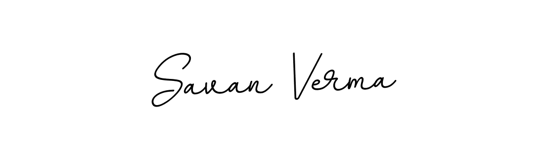 Design your own signature with our free online signature maker. With this signature software, you can create a handwritten (BallpointsItalic-DORy9) signature for name Savan Verma. Savan Verma signature style 11 images and pictures png