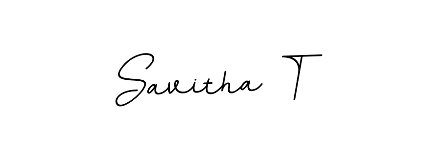 Make a beautiful signature design for name Savitha T. With this signature (BallpointsItalic-DORy9) style, you can create a handwritten signature for free. Savitha T signature style 11 images and pictures png