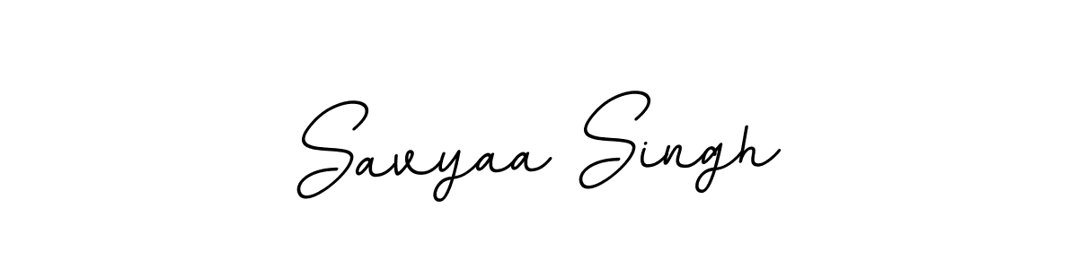 Make a beautiful signature design for name Savyaa Singh. With this signature (BallpointsItalic-DORy9) style, you can create a handwritten signature for free. Savyaa Singh signature style 11 images and pictures png