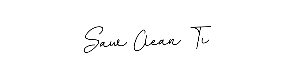 Design your own signature with our free online signature maker. With this signature software, you can create a handwritten (BallpointsItalic-DORy9) signature for name Saw Clean Ti. Saw Clean Ti signature style 11 images and pictures png