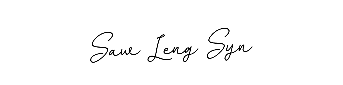 Saw Leng Syn stylish signature style. Best Handwritten Sign (BallpointsItalic-DORy9) for my name. Handwritten Signature Collection Ideas for my name Saw Leng Syn. Saw Leng Syn signature style 11 images and pictures png