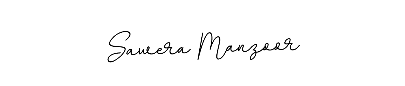 Design your own signature with our free online signature maker. With this signature software, you can create a handwritten (BallpointsItalic-DORy9) signature for name Sawera Manzoor. Sawera Manzoor signature style 11 images and pictures png