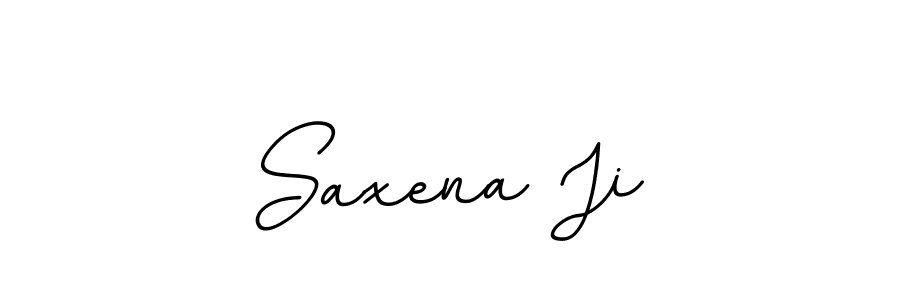 How to make Saxena Ji name signature. Use BallpointsItalic-DORy9 style for creating short signs online. This is the latest handwritten sign. Saxena Ji signature style 11 images and pictures png