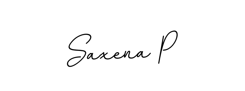 Make a beautiful signature design for name Saxena P. With this signature (BallpointsItalic-DORy9) style, you can create a handwritten signature for free. Saxena P signature style 11 images and pictures png