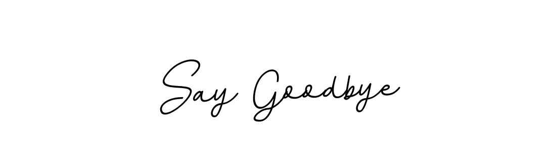 Also You can easily find your signature by using the search form. We will create Say Goodbye name handwritten signature images for you free of cost using BallpointsItalic-DORy9 sign style. Say Goodbye signature style 11 images and pictures png
