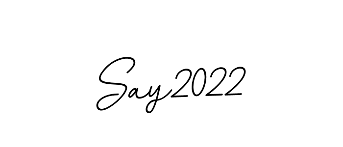 Design your own signature with our free online signature maker. With this signature software, you can create a handwritten (BallpointsItalic-DORy9) signature for name Say2022. Say2022 signature style 11 images and pictures png