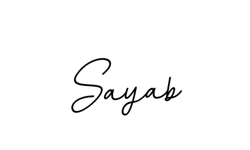 Sayab stylish signature style. Best Handwritten Sign (BallpointsItalic-DORy9) for my name. Handwritten Signature Collection Ideas for my name Sayab. Sayab signature style 11 images and pictures png