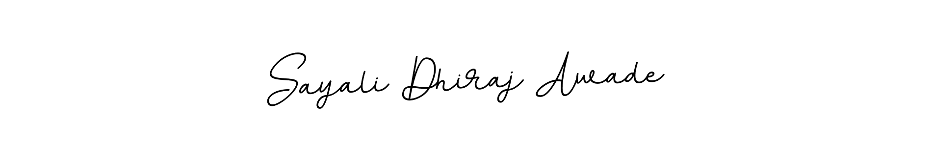 Make a beautiful signature design for name Sayali Dhiraj Awade. With this signature (BallpointsItalic-DORy9) style, you can create a handwritten signature for free. Sayali Dhiraj Awade signature style 11 images and pictures png