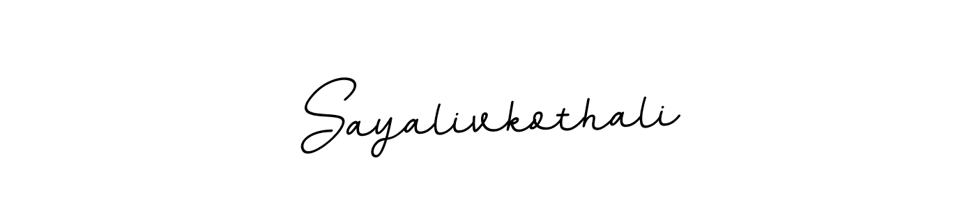 if you are searching for the best signature style for your name Sayalivkothali. so please give up your signature search. here we have designed multiple signature styles  using BallpointsItalic-DORy9. Sayalivkothali signature style 11 images and pictures png