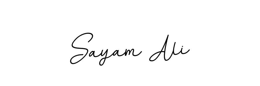 You should practise on your own different ways (BallpointsItalic-DORy9) to write your name (Sayam Ali) in signature. don't let someone else do it for you. Sayam Ali signature style 11 images and pictures png