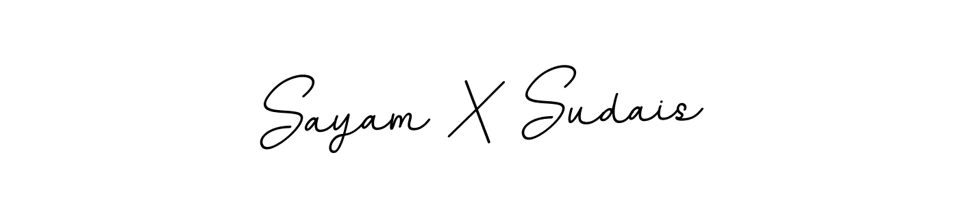 Check out images of Autograph of Sayam X Sudais name. Actor Sayam X Sudais Signature Style. BallpointsItalic-DORy9 is a professional sign style online. Sayam X Sudais signature style 11 images and pictures png