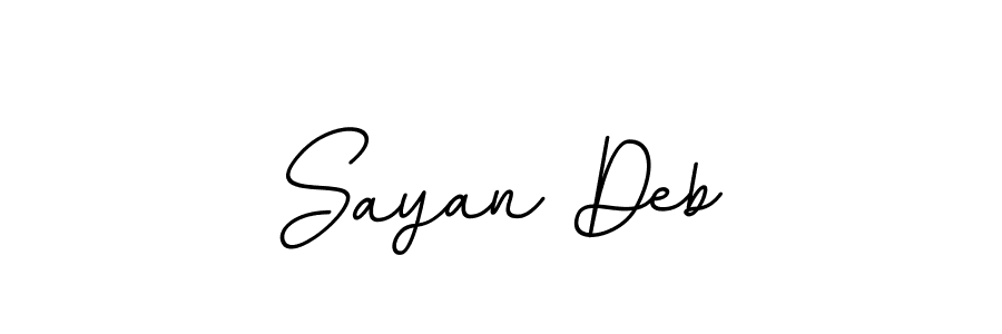 Use a signature maker to create a handwritten signature online. With this signature software, you can design (BallpointsItalic-DORy9) your own signature for name Sayan Deb. Sayan Deb signature style 11 images and pictures png